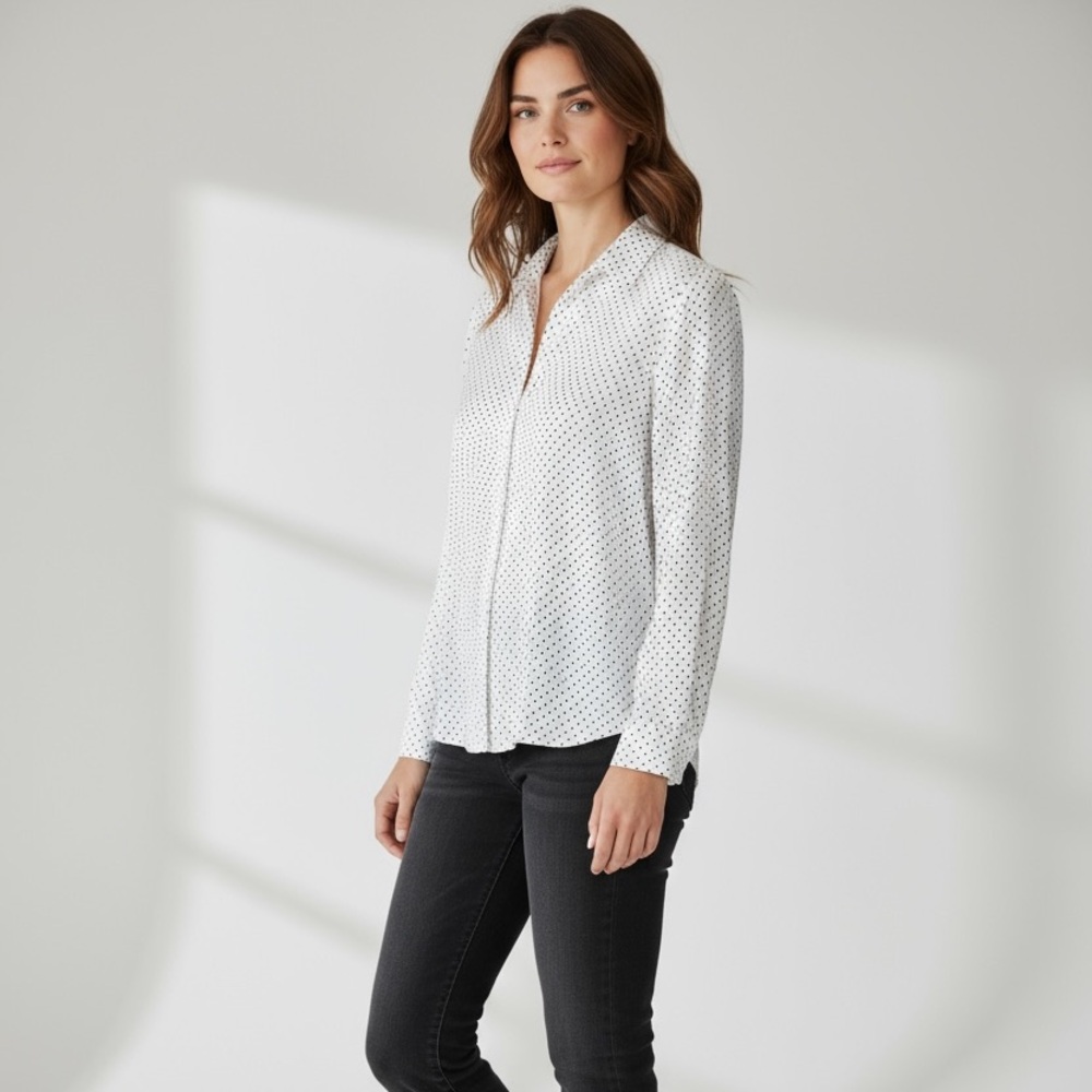 Grayson | White Black Polka Dot The Hero Shirt
